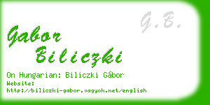 gabor biliczki business card